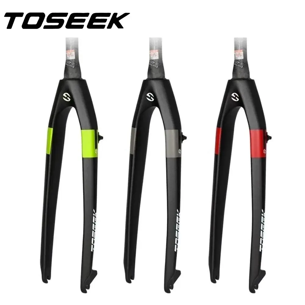 

TOSEEK Carbon Bicycle MTB Front Fork Bike Mountain Parts 26er 27.5er 29er Quick Release 9*100mm Disc Brake