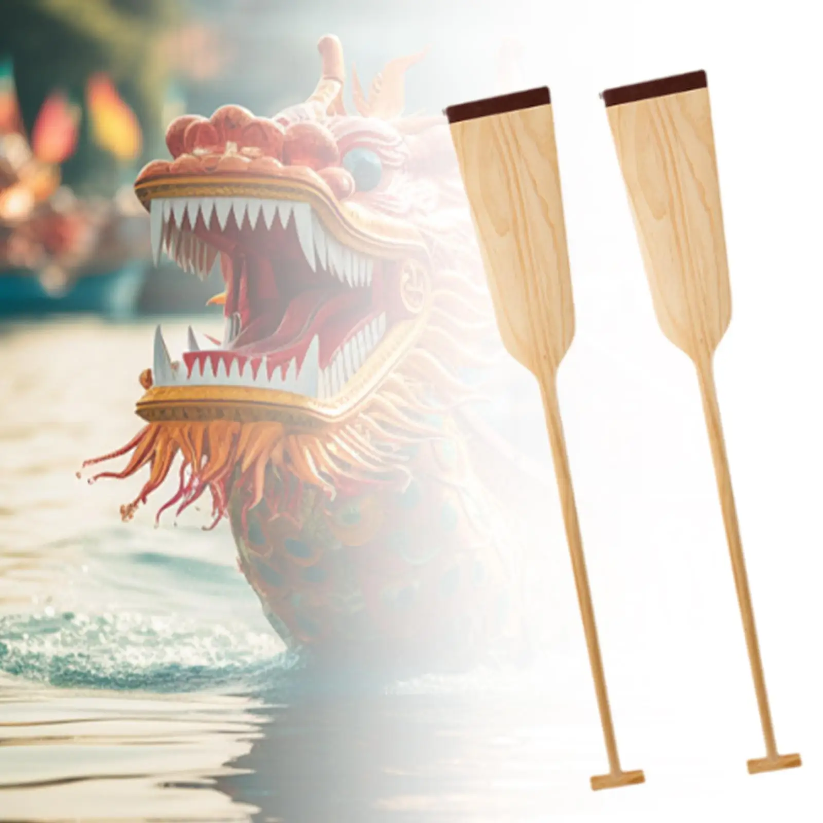 Wooden Canoe Paddle Handmade Lightweight Premium Unfinished Kayak Paddles for