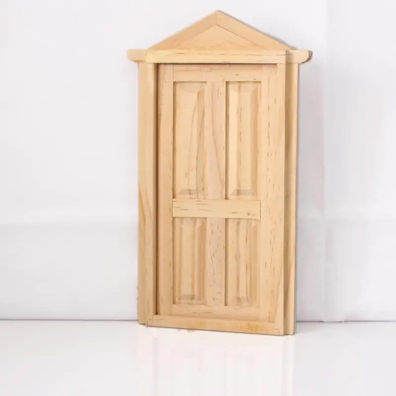 

1/12 Unpainted 4-Panel Exterior Dollhouse Miniature Wooden Fairy Door