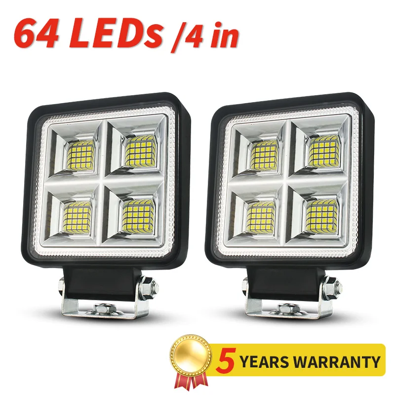 

4inch Offroad LED Lamp 192W Square Spot Light LED Work Light Fog Lighting Exterior for Boat SUV Truck ATV 4x4 Tractor Spotlight