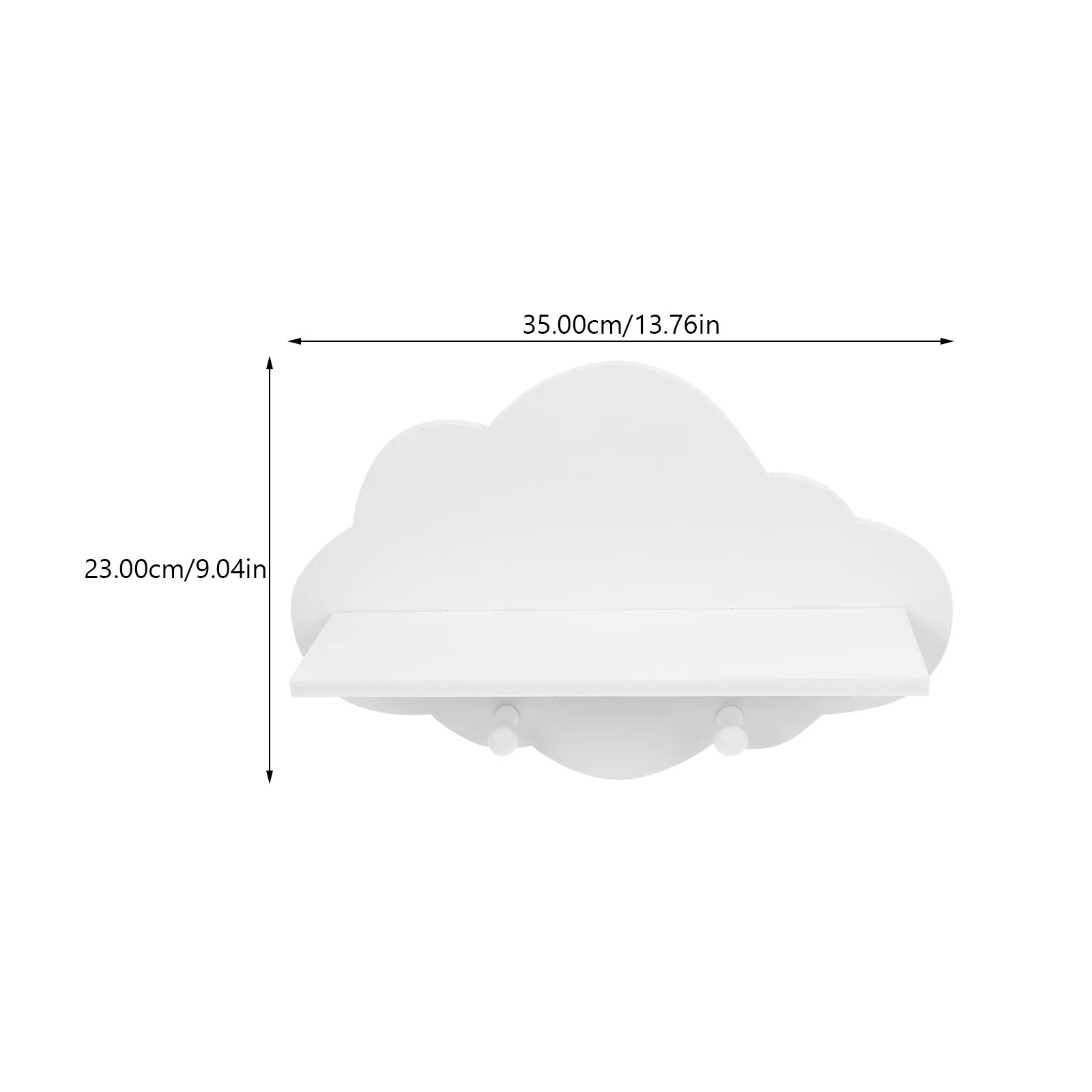 1Pcs Cloud Shape Wooden Floating Shelf Wall Mounted Storage Shelf for Living Room Bedroom Kitchen Bathroom Home Decor Heavy Duty
