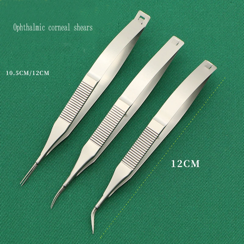 Ophthalmologische Mikroschere, 12,5 cm, Hornhautschere, Augenöffnungsinstrumente, chirurgische Werkzeuge für Augenlid