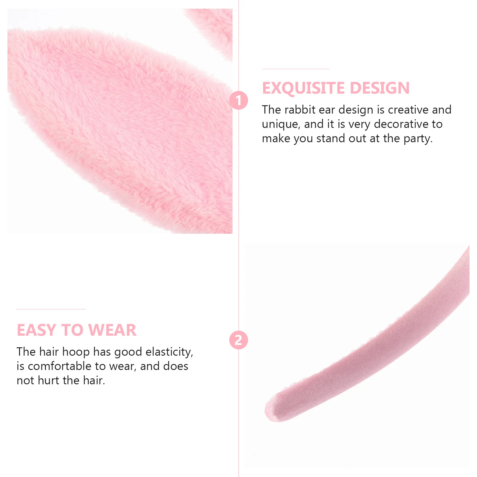 

Rabbit Ear Headband Foldable Bunny Ears Hair Hoops For Party Costume Cosplay Festival Wear Gift Hair Accessory Props