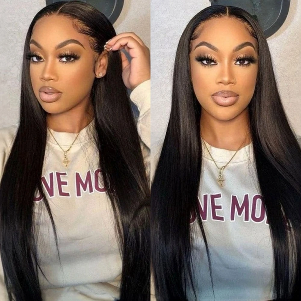 

15A Super Double Drawn Real 13x6 HD Lace Front Glueless Wig 350 Density 13x4 HD Lace Front Wig Straight Brazilian Human Hair Wig