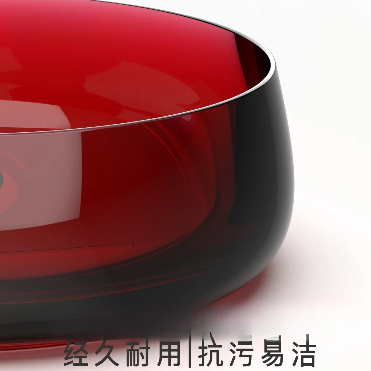 Lavabo de mesa transparente de color redondo, lavabo artístico de cristal, lavabo de color B & B, lavado de manos transparente para el hogar