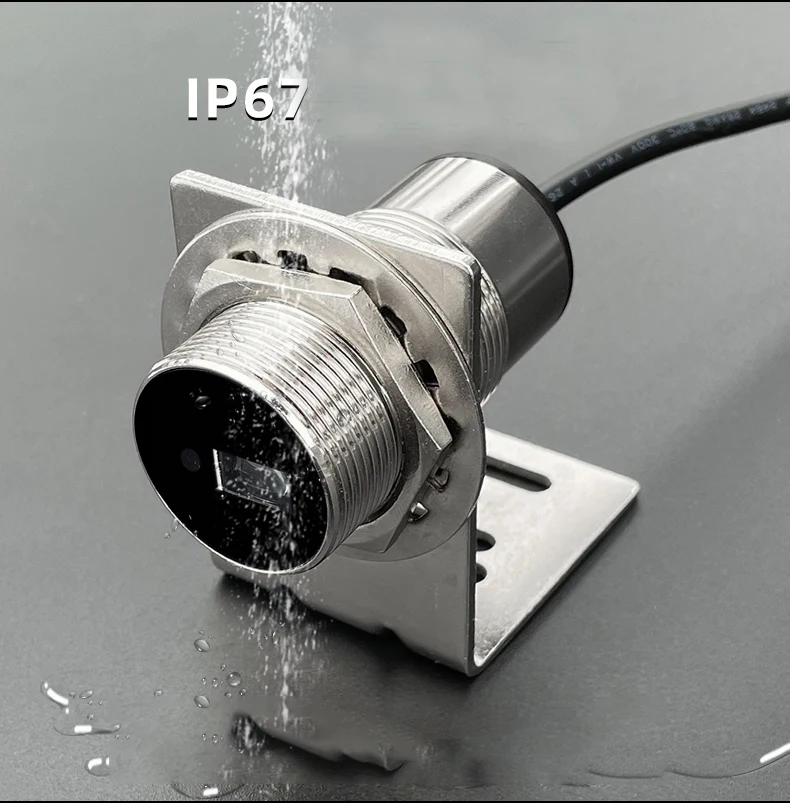 100mhz 1M-20M High precision infrared laser sensor distance measurement digital display sensing NPN+RS485 INdoor use
