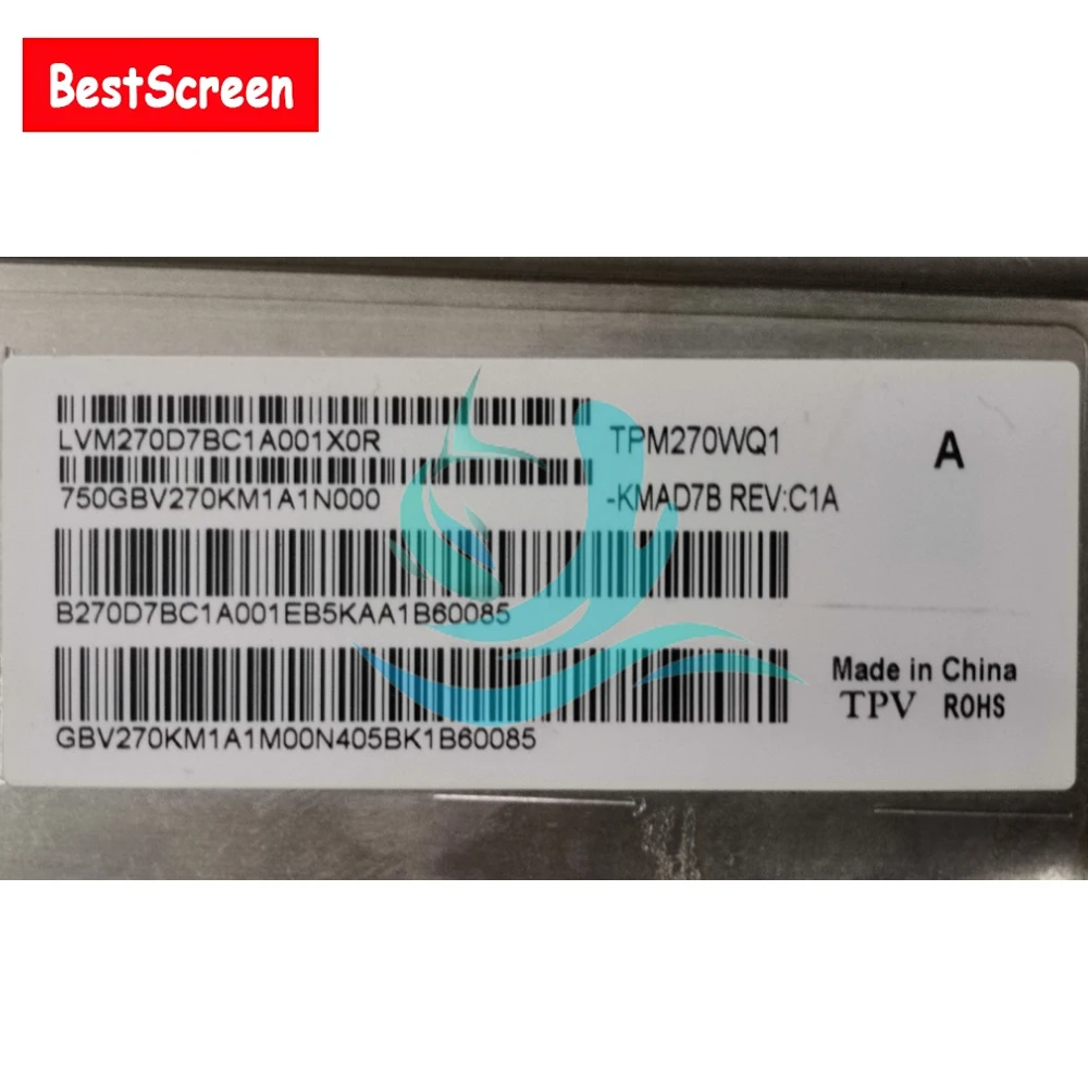 Original New 27 inch LCD screen TPM270WQ1 TPM270WQ1-KMAD7B KMAD7B M270KMA-D7B Glass TPM270WQ1-KMAD7B TPM270WQ1 KMAD7B