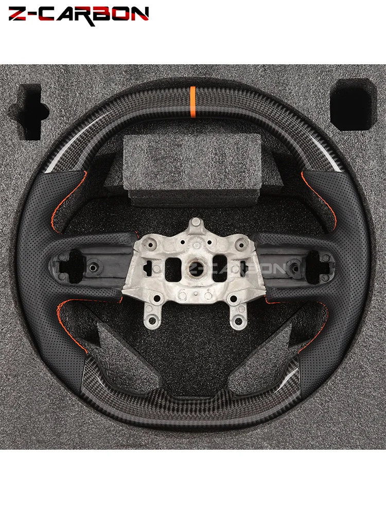 Verwarmd stuurwiel voor Jeep Wrangler JL 2018-2024 Mat Carbon Fiber stuurwiel Gepersteerd lederen auto-accessoires - afbeelding 2