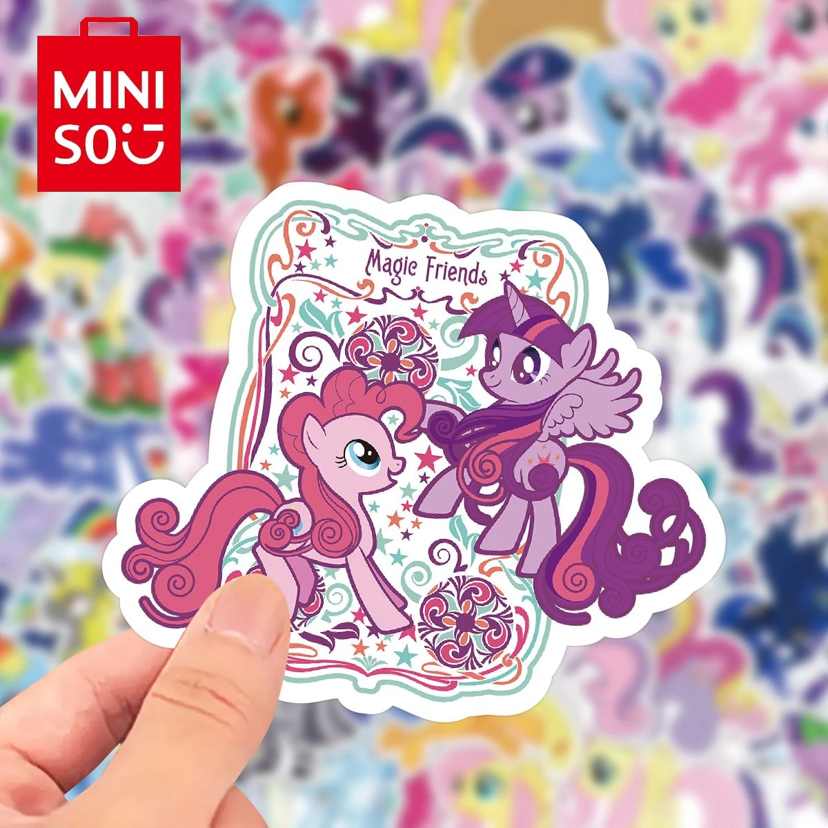 48pcs My Little Pony stickers new cartoon ins cute mobile phone decoration handbag waterproof sticker painting kid gift