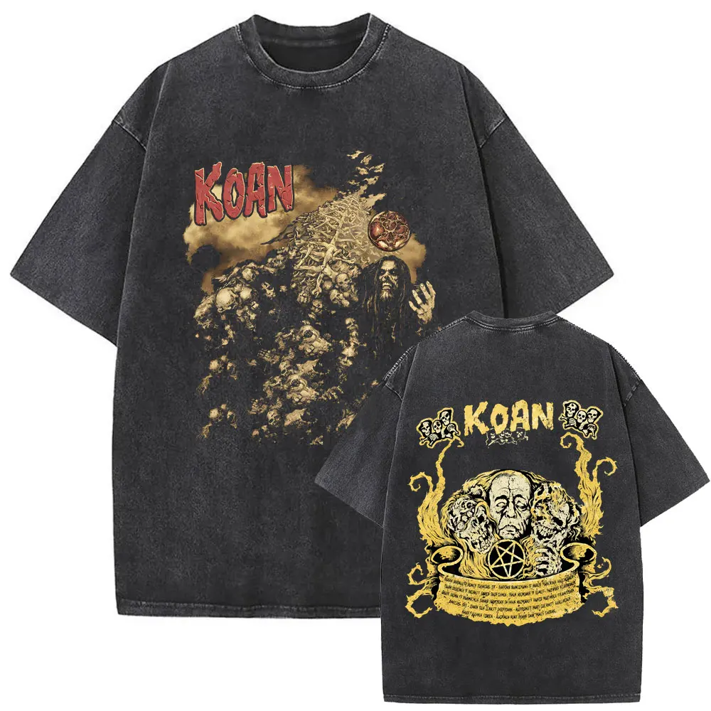 

Washed Vintage Alternative Nu Metal Rock Band Korn Follow The Leader Graphic T Shirt Men Men Women Gothic Punk Oversized T-shirt