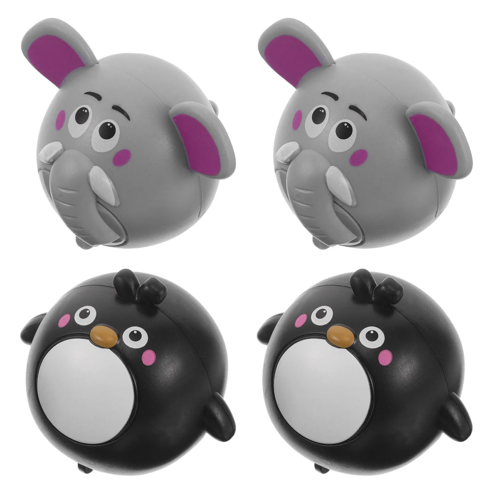 4Pcs Mini Inertia Cars Adorable Cartoon Animal Design Pull Back Function Small Vehicles for Boys Girls Party Favors Teacher