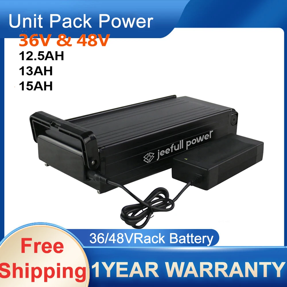 48V 21Ah Rear Rack Electric eBike Battery  48v 24.5AH  Carrier Battery Lithium 36V 13AH 52V 20AH for 1000W 750W 500W 350W Motor