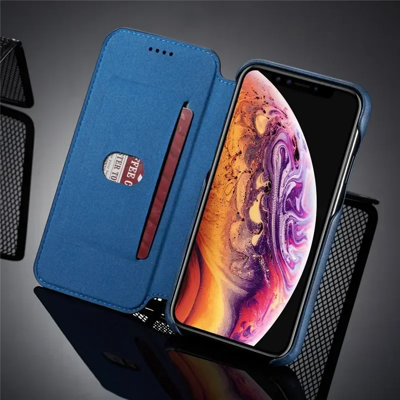 LC.imeeke Magnetic Flip Leather Case for iPhone 17 Air 16 Pro Max