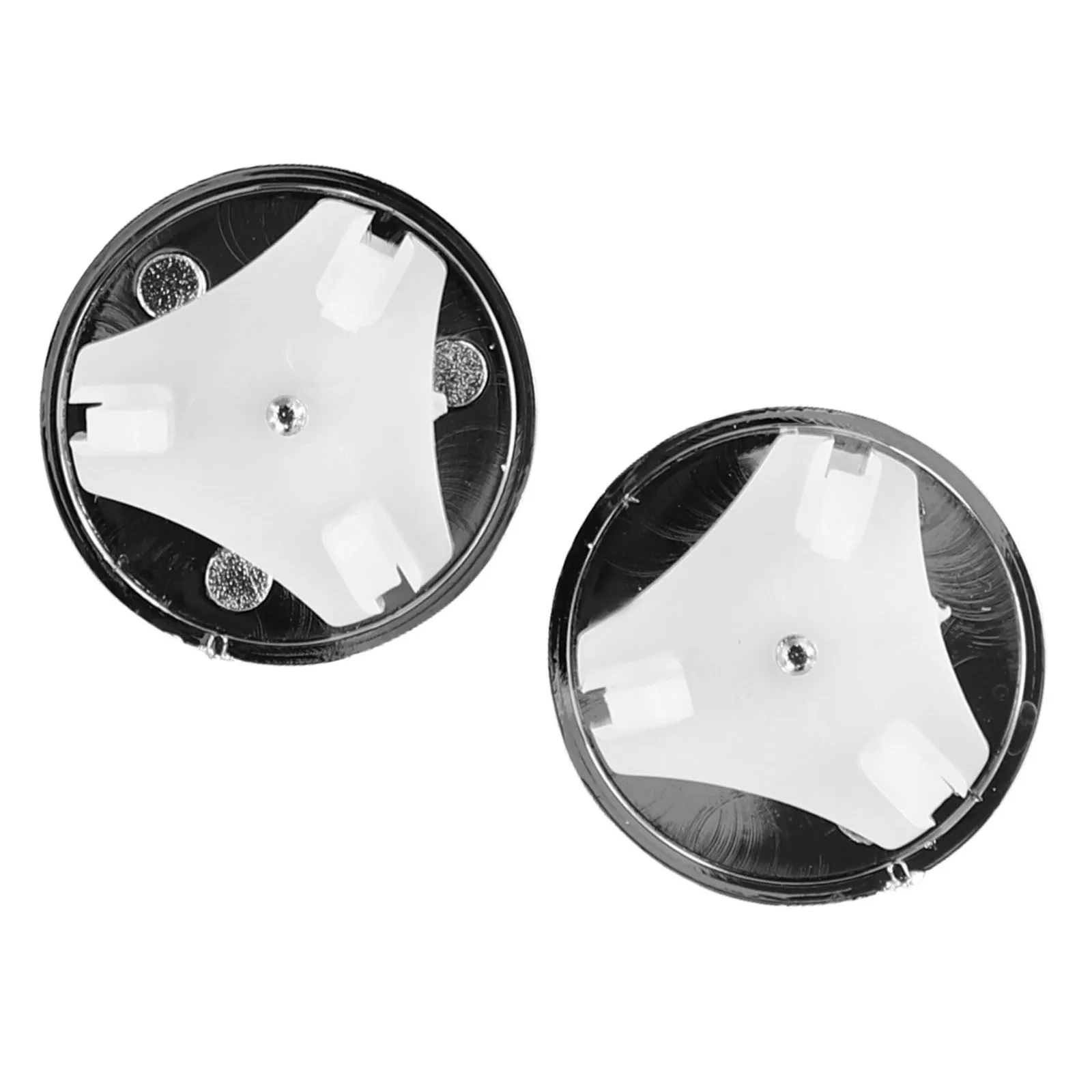 Replacement Overflow Hole Covers 2pc for Bathroom Basin Sinks Chrome Round Trim Designed for Standard 7/8 Inch Overflow Holes