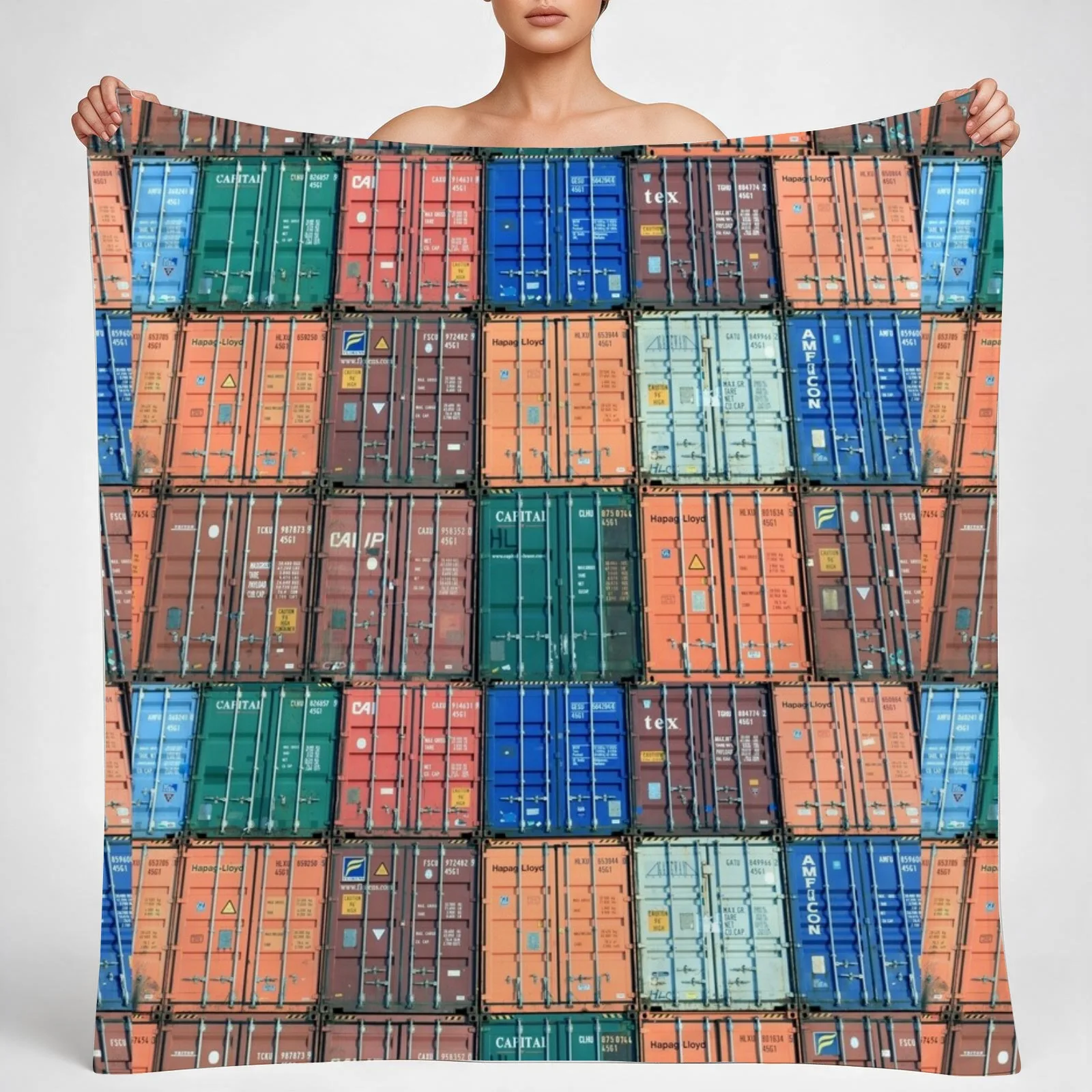 For the Love of Shipping Containers Throw Blanket couch cozy soft plush fuzzy picnic outdoor blanket