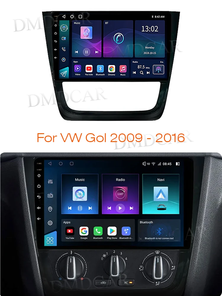 CarPlay Android Auto Car Multimedia Player For Volkswagen Gol Saveiro Voyage 2009-2016 GPS Navigation Stereo Radio Touch Screen