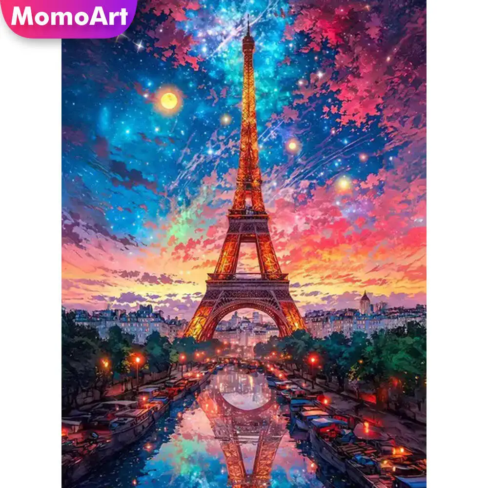 Momoart Katze Diamant Malerei Tier bunte Diamant Mosaik Bild Strass Mond Wand Dekor