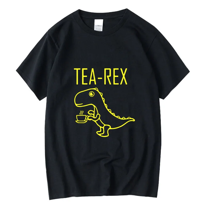 XINYI Men's T-shirt 100% Cotton Casual Funny Game Dinosaur Print Customizable Hand-Painted Unique Design Clothing