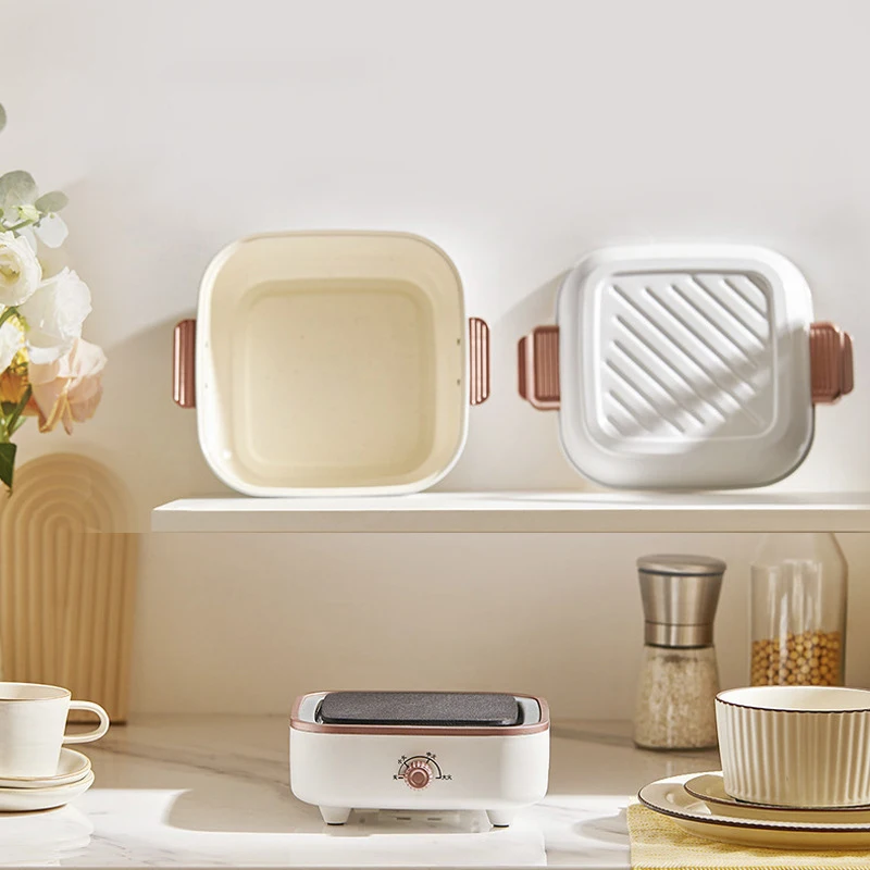 800 واط وعاء الطبخ الكهربائي المنزلية سبليت جهاز طهي الأرز المحمولة أضعاف هوتبوت مقلاة كهربائية مقلاة عنبر متعدد الطباخ 220 فولت