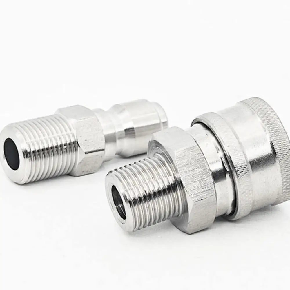 Stainless Steel Pressure Washer Fitting 3 8 Quick Release Adapter M22 M14 Thread For Car Wash Hose Pipe Water Dispenser Part