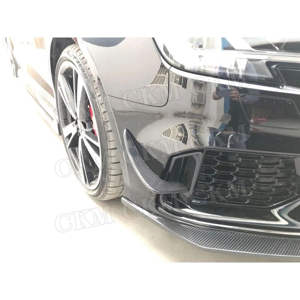 

CKMUUER Карбоновый передний спойлер-губа для бампера Audi RS3 Base Sedan 4-дверный 2017-2018, элементы стайлинга кузова автомобиля