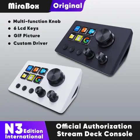 Mirabox N3 Stream Deck Creative Console Streamdeck Deck Dock Controller macropad Stream Desk Macro Keypad Visual Desktop Console