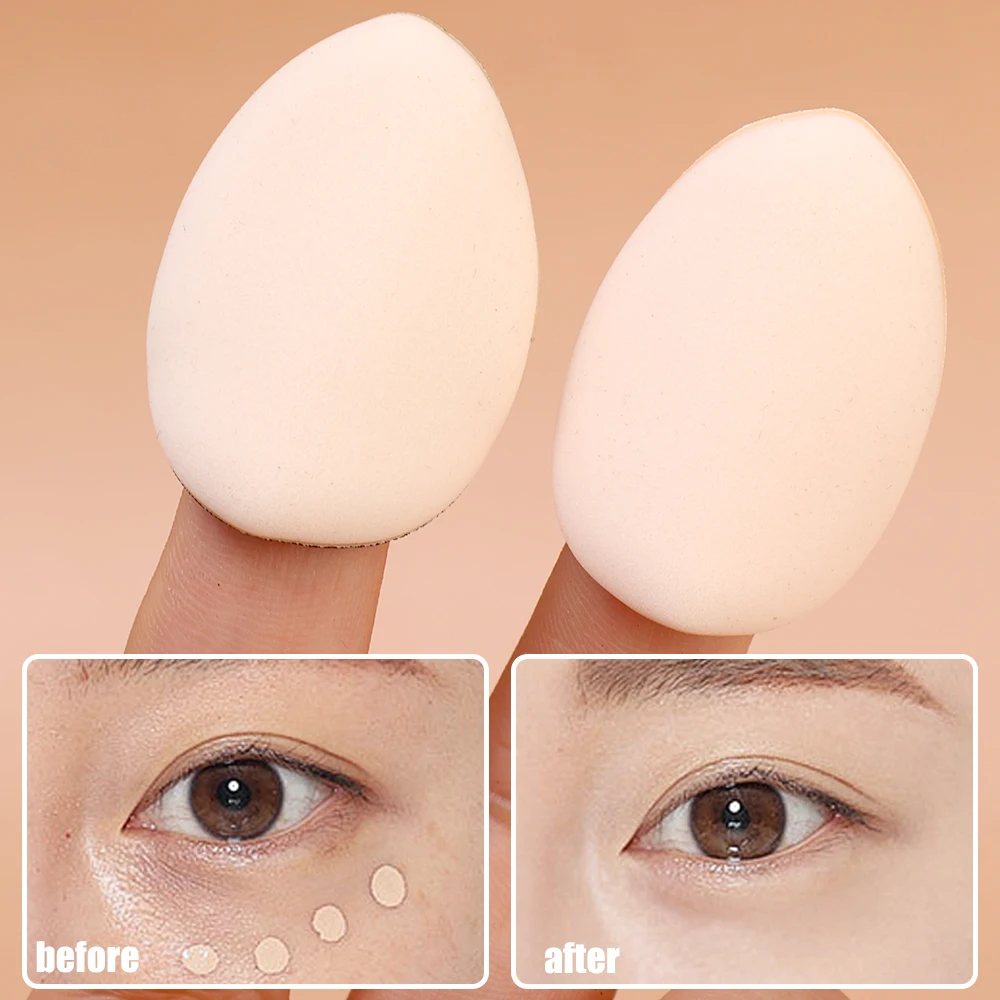 Finger Mini Cosmetic Puff Air Cushion Powder Puffs Soft Sponge Wet Dry Use Face Concealer Blush Foundation Detail Makeup Tools