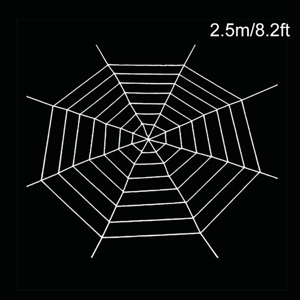 Halloween-Riesenspinnennetz, großes schwarz-weißes gruseliges Spinnennetz für die Heimdekoration im Freien – Detail 10