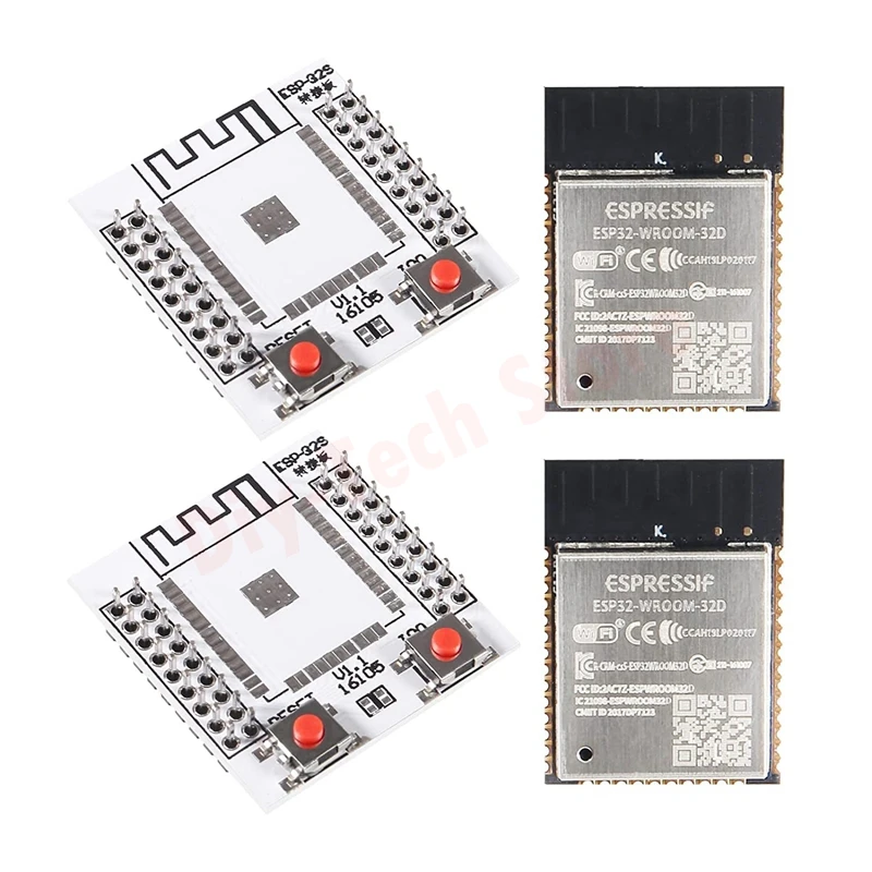 

2 Sets ESP-32S ESP-32F Module Matching Adapter Board WiFi Bluetooth Module + ESP-WROOM-32 ESP32 Module