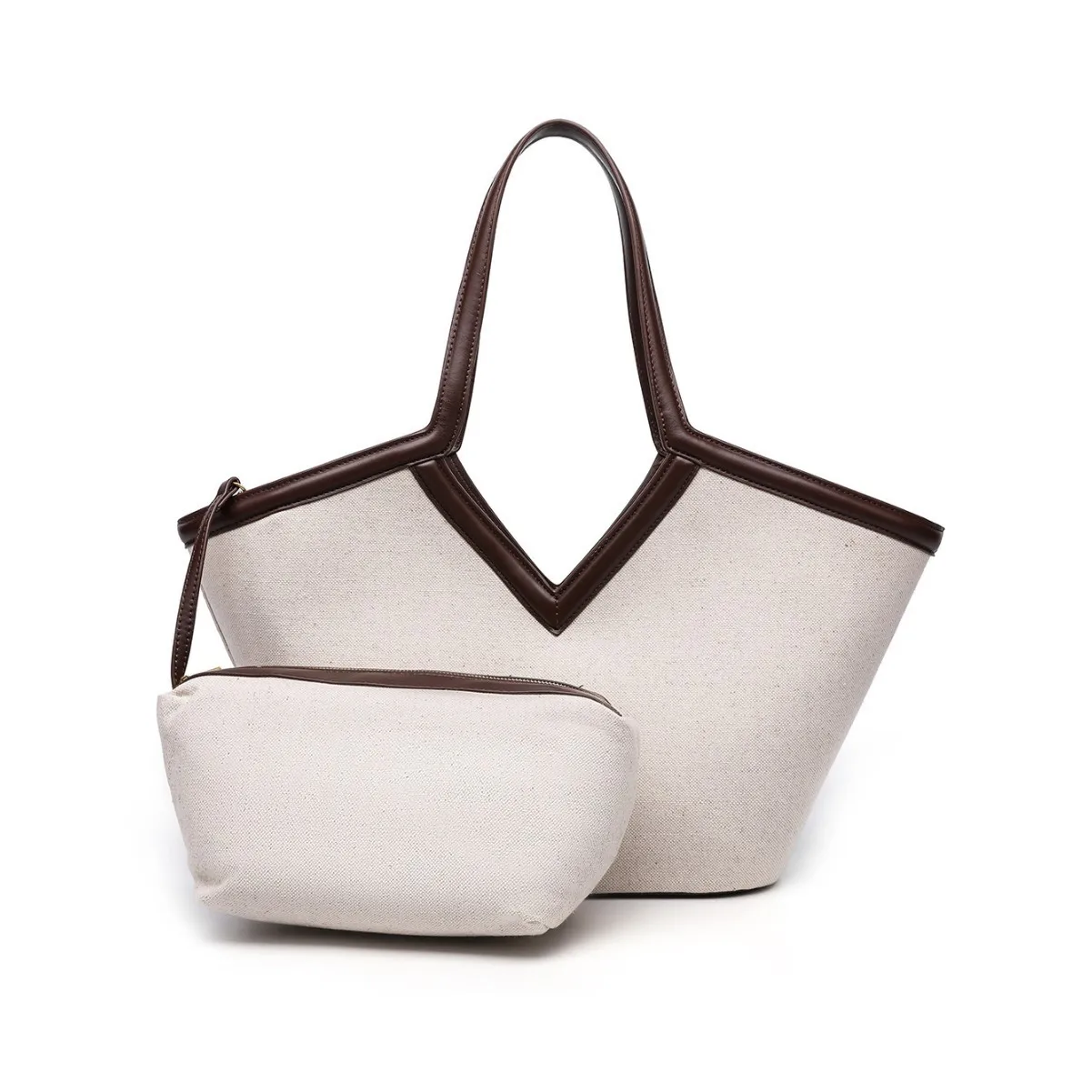 

Large Capacity Cotton Canvas Tote Bag Commuter Shoulder Underarm Bag Casual Shopping Bag