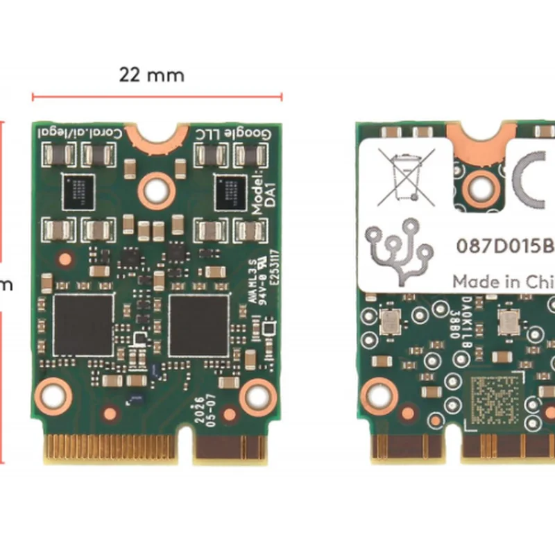 G650-06076-01 Coral Accelerator Edge TPU  M.2 E-key slot