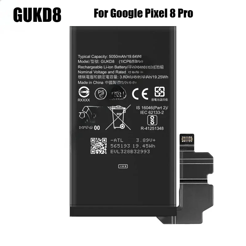 G07DF GUKD8 GS35E بطاريات الهاتف المحمول لجوجل بكسل 8A بكسل 8/8 برو HTC Pixel8A 8 8Pro بطارية بديلة للهاتف Bateria