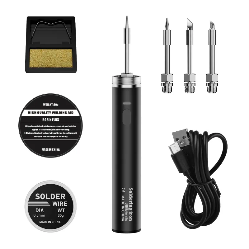 Home handmade soldering iron set 5V mini wireless soldering iron, convenient and adjustable temperature soldering pen