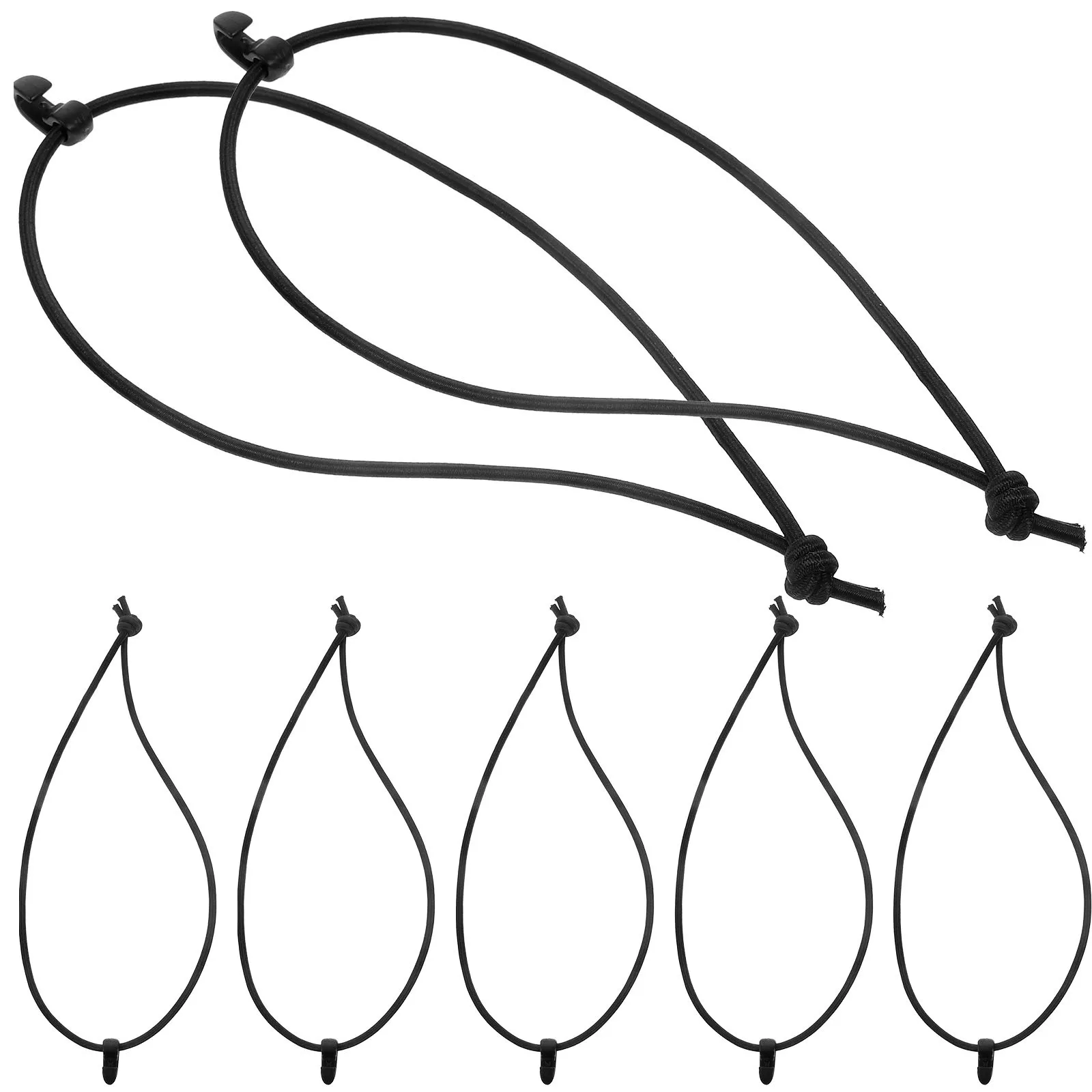 

10Pcs Elastic Tie Down Straps Adjustable Lightweight Multifunction Cable Wire Storage Hook Loop Strap Outdoor Use Elastic Zip