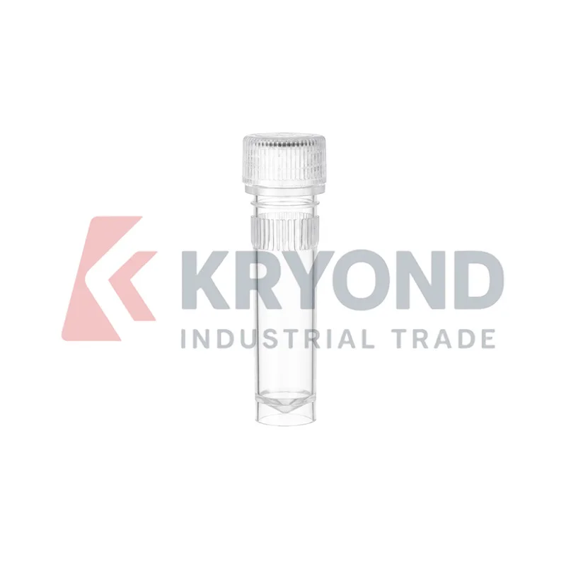 Ultra Low Temperature Storage Tube Transparent 2mL Flat Bottom 100pcs Pack Laboratory Sample Container Cryovial Research Series
