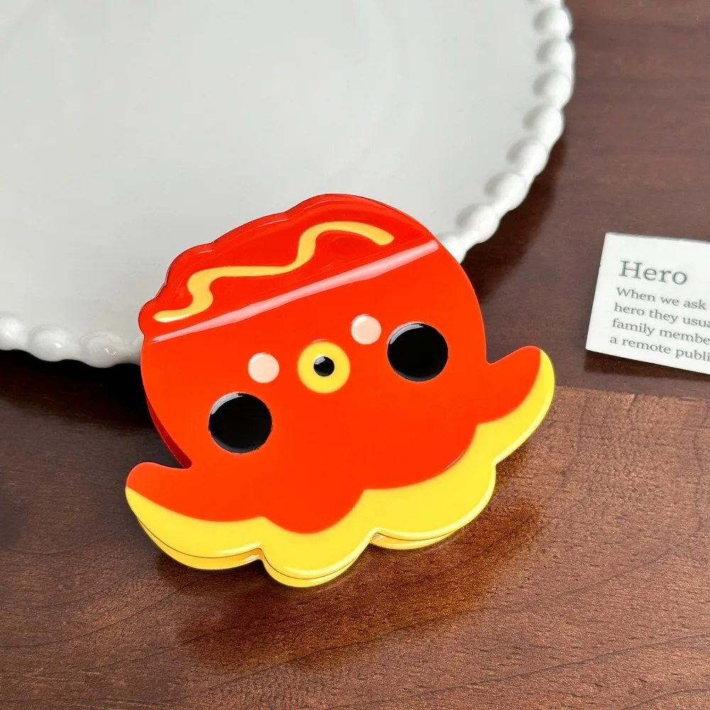 Creative Korean Style Sushi Hair Clip Octopus Sweet Small Shark Clip Cartoon Fish Acetic Acid Claw Clip Girls