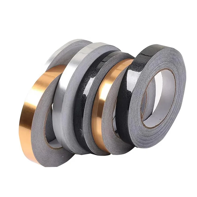 1/2pcs Self-Adhesive Tile Beauty Seam Sticker Tape Width Waterproof Gold Foil Lines Floor Wall Gap  Decor Seal Strip Tape