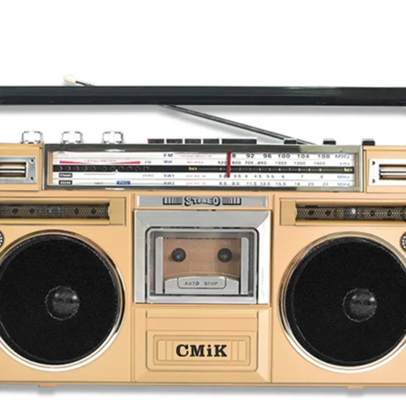 Retro radio stereo old-fashioned tape Bluetooth portable recorder cassette recording two-channel playback U disk transcription