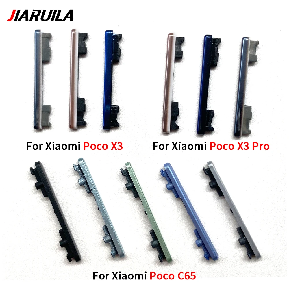 NEW Replacement Volume Power Button Side Key For Xiaomi Poco F3 X3 GT X3 X3 Pro C65 Power Volume Side Button Keys Repair Parts image 5