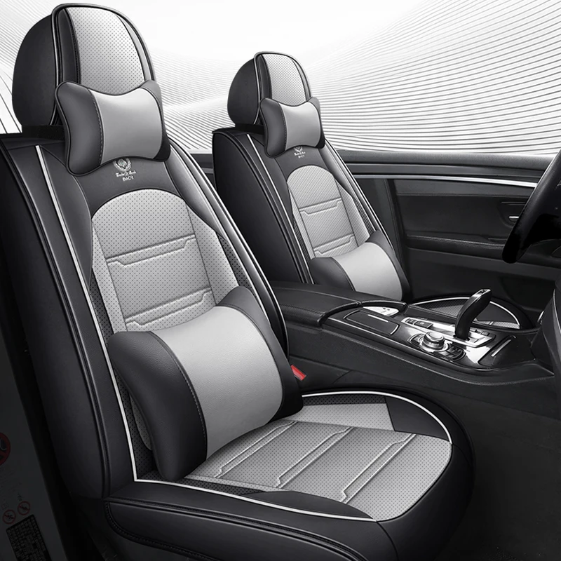 

Front two-seat car seat covers, with headrests and lumbar supports, universal style, suitable for most models