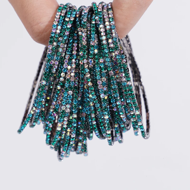 5 Stück modische bunte Strass-Kristall-Stretch-Armbänder für Damen, elastische stapelbare Armbänder, Armband für den Alltag, Damenschmuck – Detail 6