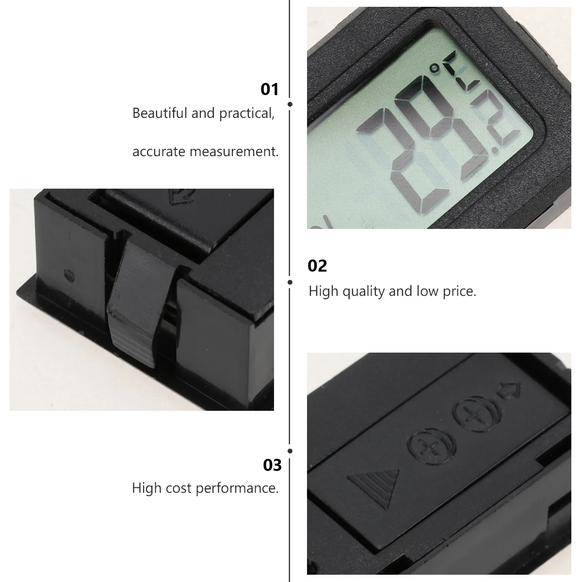 

2Pcs Digital Hygrometer Thermometer Wireless Humidity Gauge ABS Mini Temperature Monitor For Reptiles Pet Box Spider Scorpion