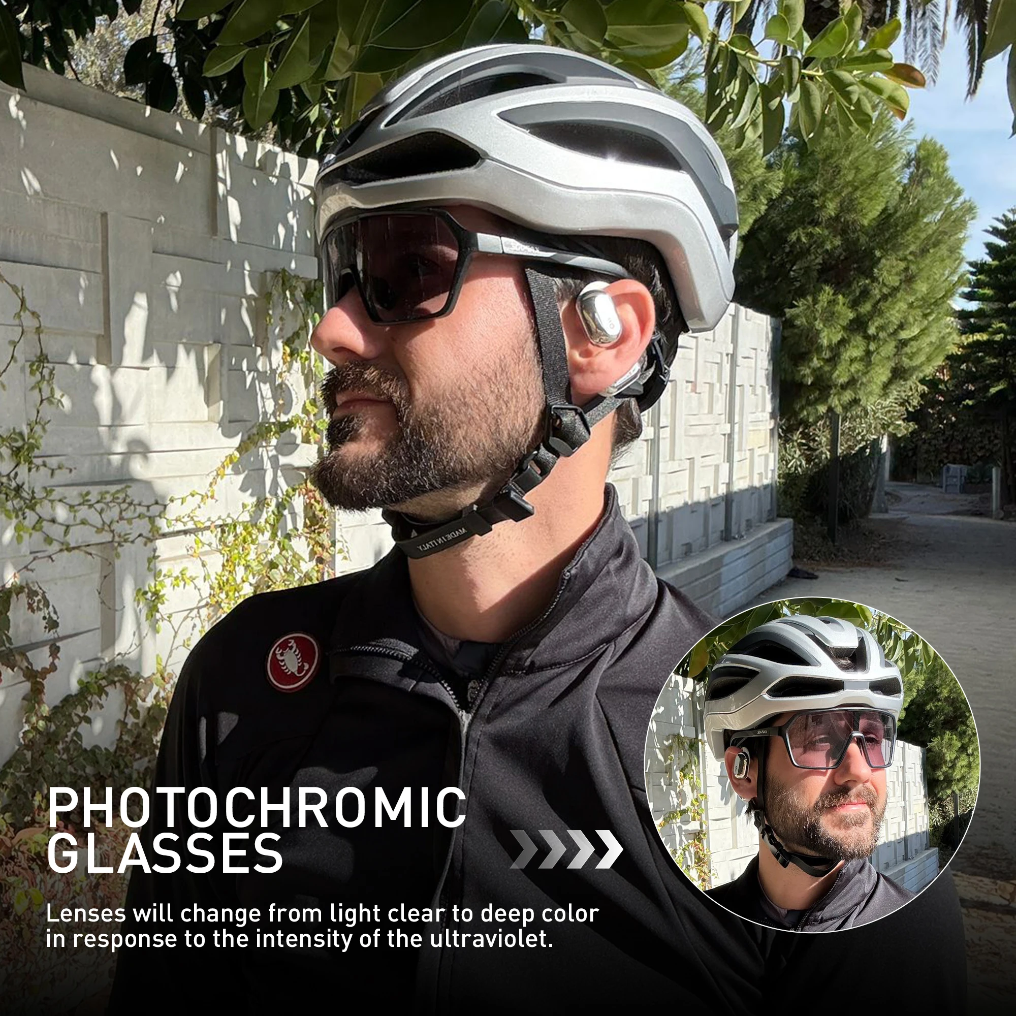 Kapvoe Cycling Photochromic Glasses Men Women Outdoor Sports Riding Protection Glasses MTB UV400 Sunglasses Hiking Glasses