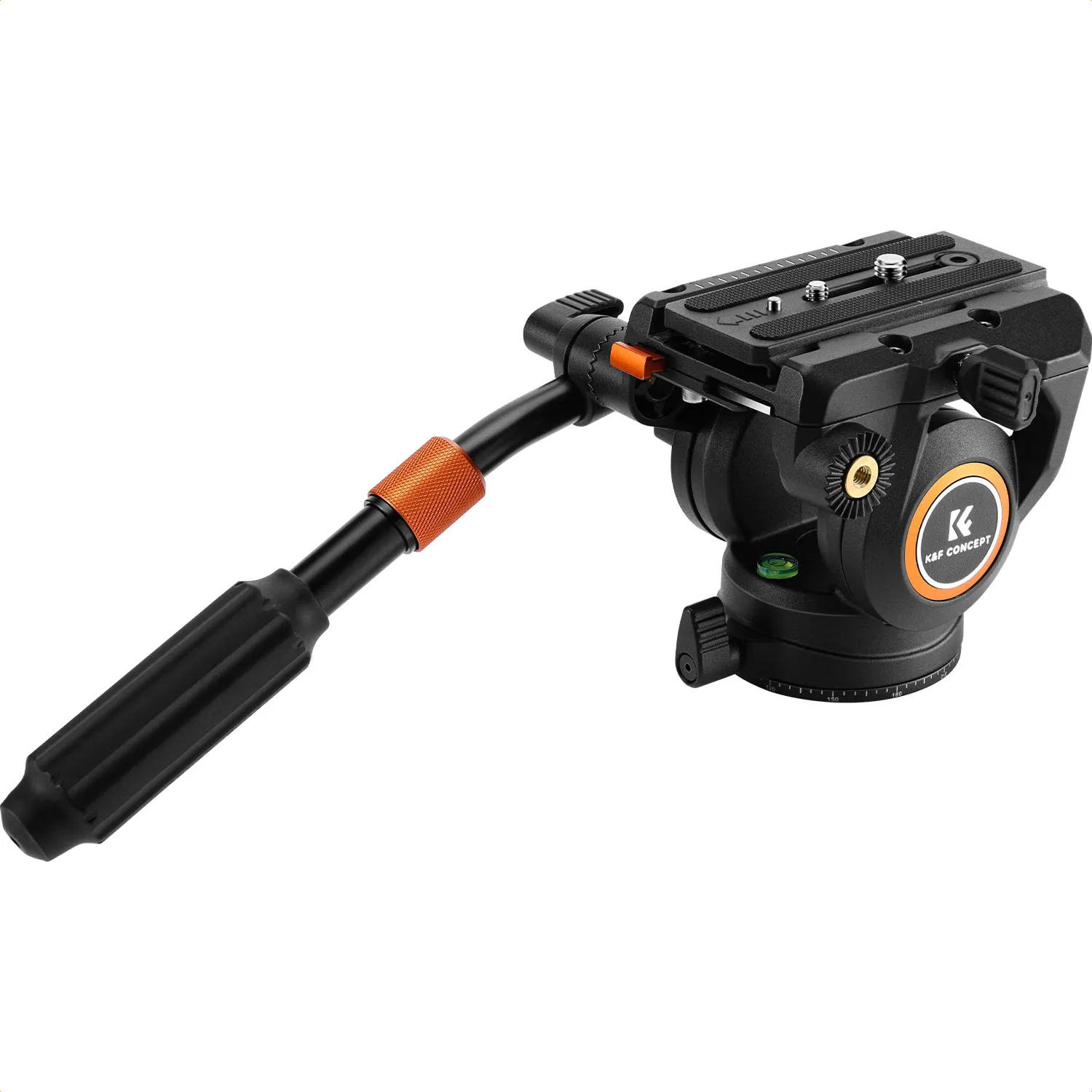

K&F CONCEPT Fluid Head Lightweight Fluid Video Head Silky-Smooth Stable 17.6lbs/8kg Load Tripod Head for 360°Pan -75°to 90 Tilt