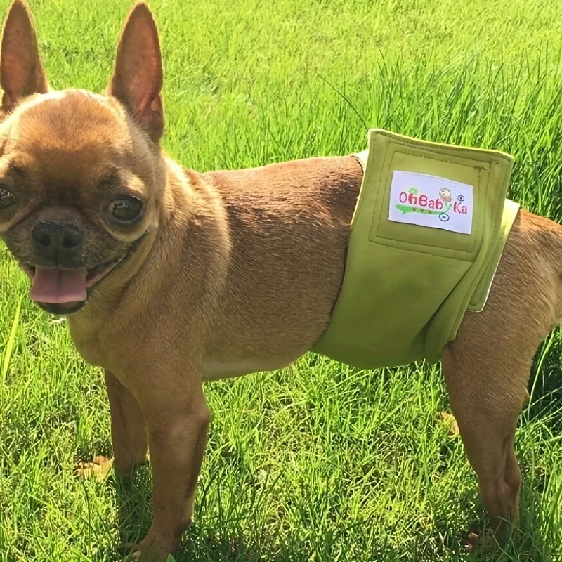 1pc Belly Band Diaper for Male Dogs, Pet Dog Clothes, Small Medium Size Dog Belly Wrap Leakproof Washable