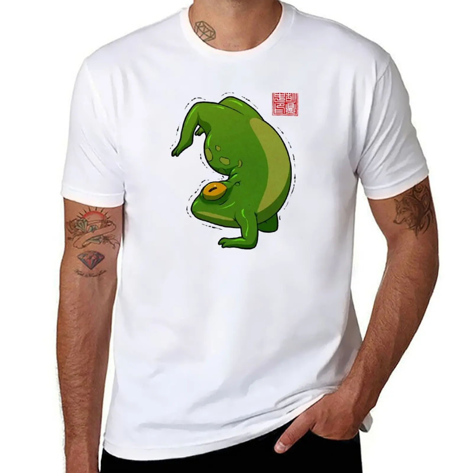 yoga frog scorpion pose T-Shirt t shirt man casual t shirt man plain T-Shirt