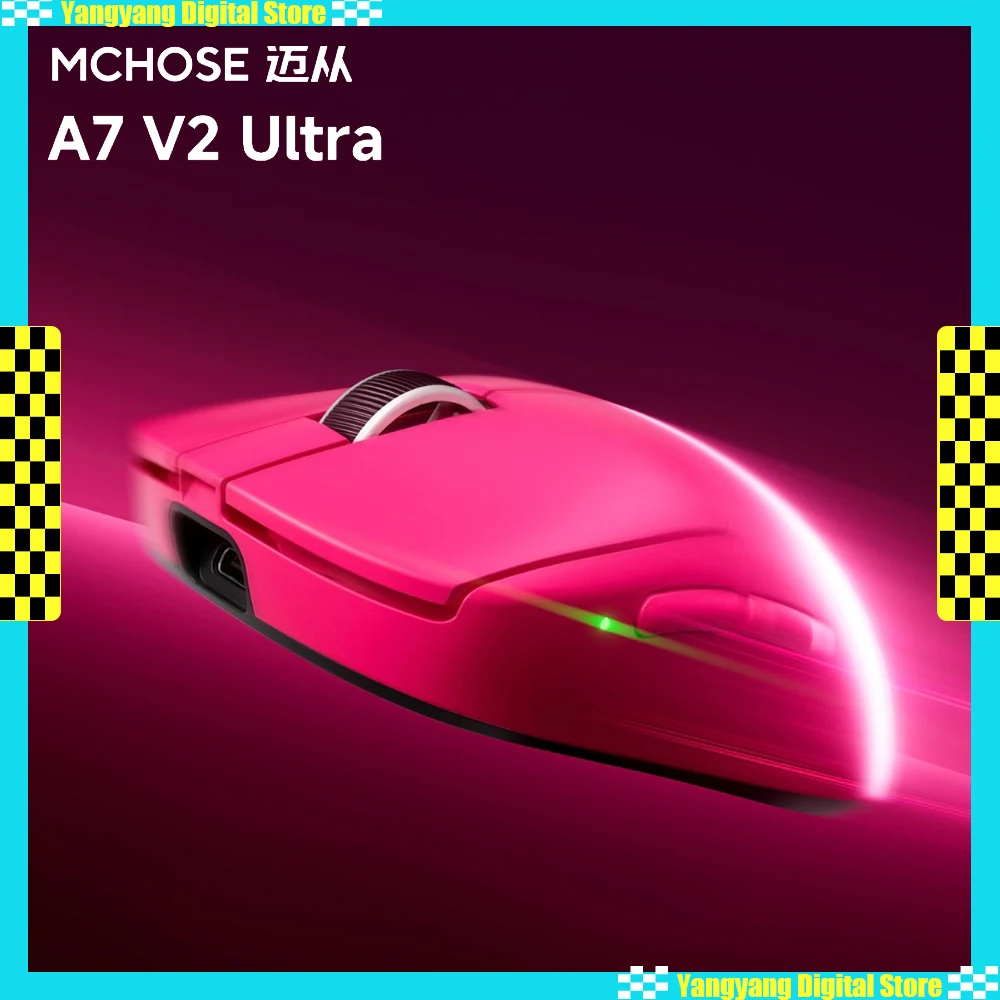 

Беспроводная мышь MCHOSE A7 V2 с тремя режимами Bluetooth PAW3950, эргономичная легкая 8K мышь для киберспорта, индивидуальные аксессуары для ПК, подарки