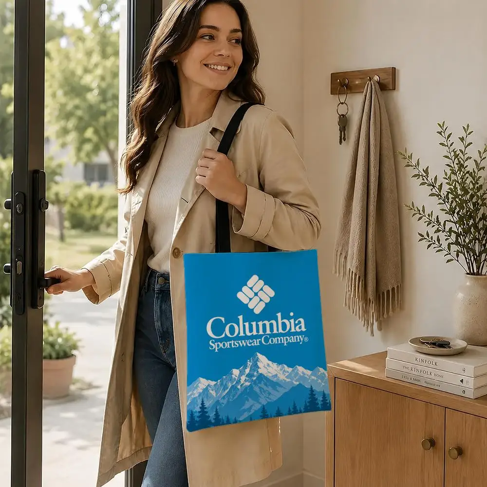 Outdoor Brand C-Columbia Storage Bags Canvas  bag, suitable for work, school, and daily commutes, reusable shopping bag