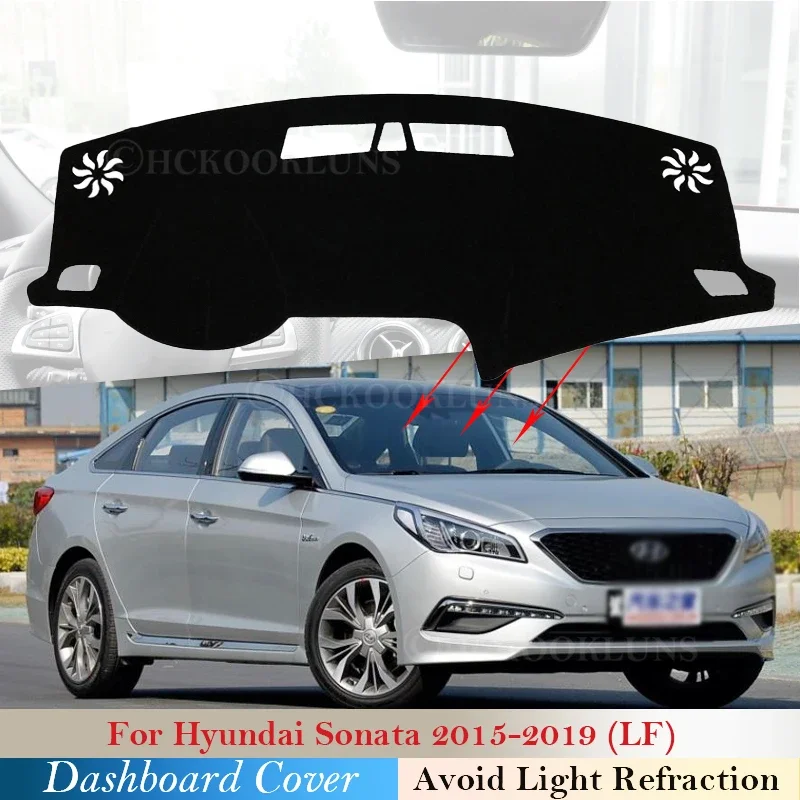 Dashboard Cover Protective Pad for Hyundai Sonata 2015 2016 2017 2018 2019 LF Car Accessories Dash Board Sunshade Anti-UV Carpet