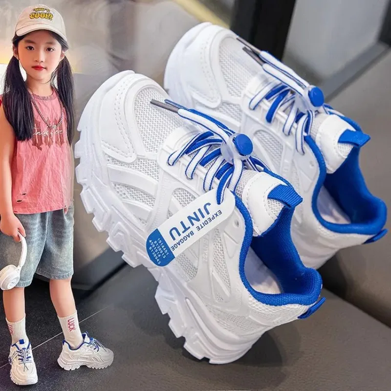 

Children Mesh Sneakers Kids Boys Girls Lightweight Casual Sports Running Shoes New Arrival Soft Sole Summer Breathable Tennis